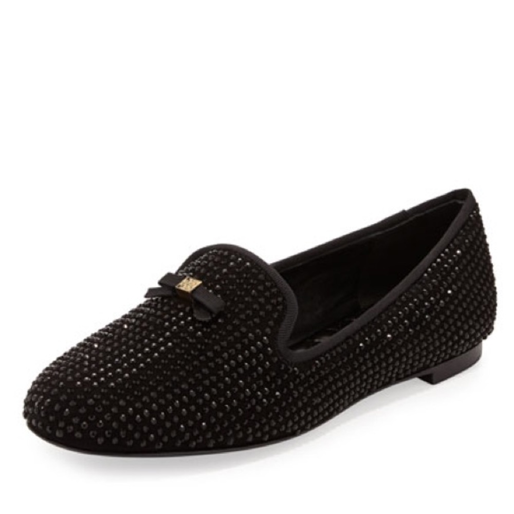 Tory Burch Chandra Suede Sparkle Rhinestone Loafer